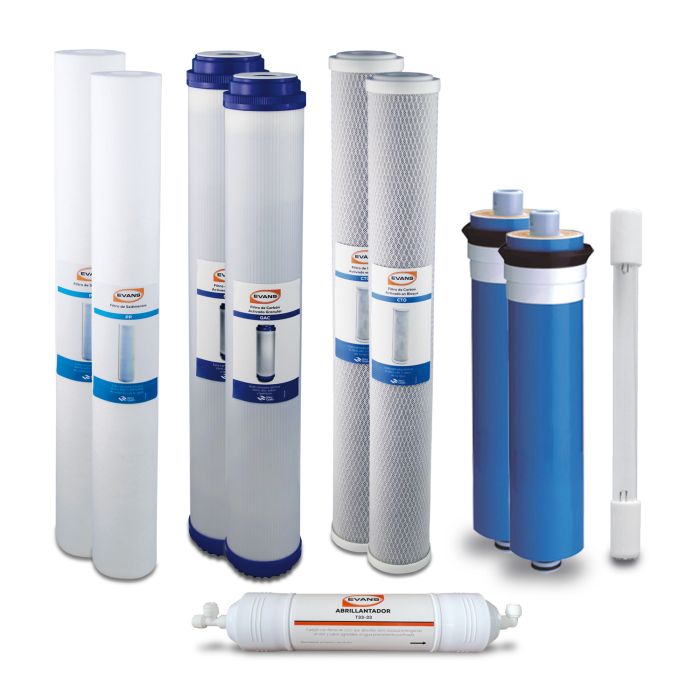 Kit de Mantenimiento para Purificador RO-200G-D02, EVANS (KIT-RO-200G-D02) - 12 Meses