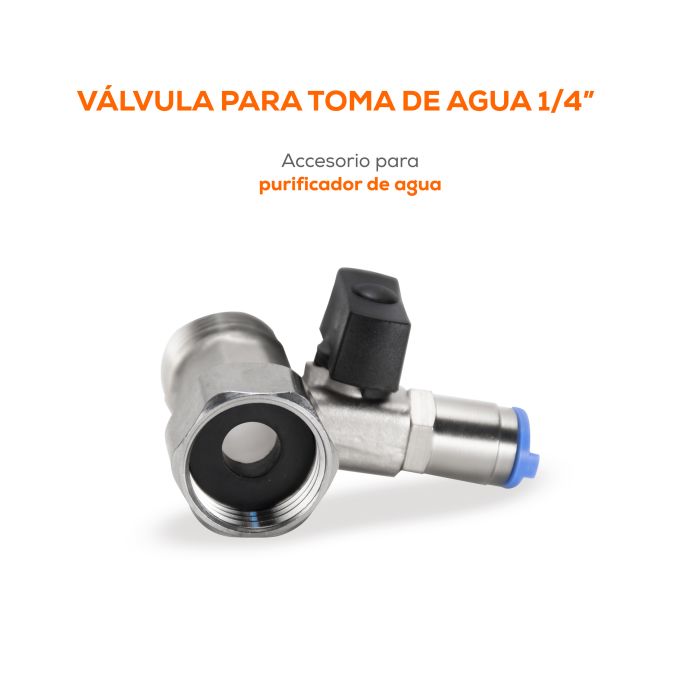 Válvula Derivadora de Entrada 1/2" x 1/4" para Purificador EVANS (QF-13-1/4)