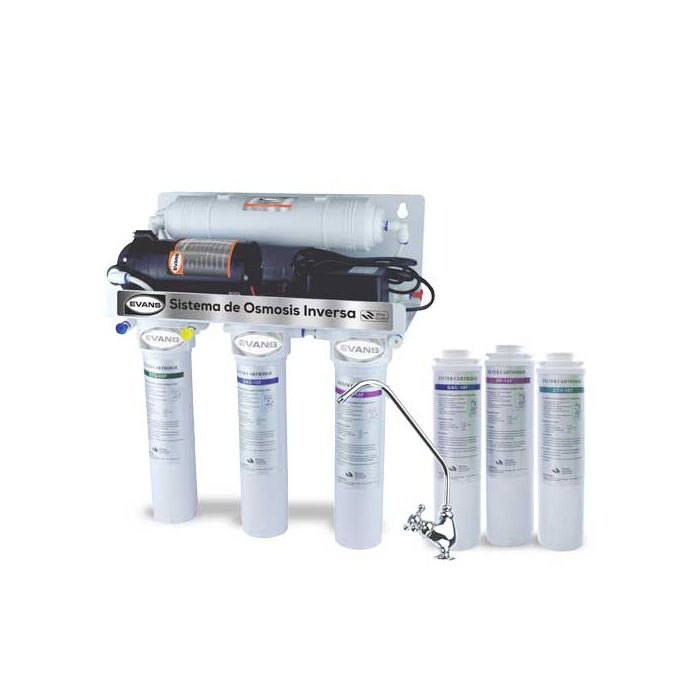 Purificador EVANS 5 Etapas con Ósmosis Inversa (RO-50G-FFB-PACK)