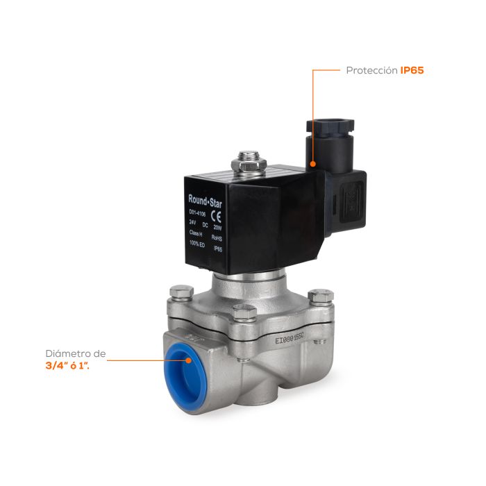 Válvula Solenoide de Acero Inoxidable 1" (SPF-23-1) EVANS