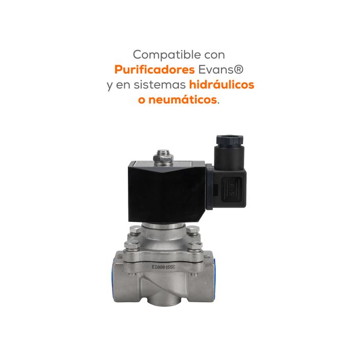 Válvula Solenoide de Acero Inoxidable 1" (SPF-23-1) EVANS