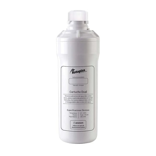 Cartucho de Sedimentos y Carbón Activado para Purificador y Alcanizador - Rotoplas (300137)
