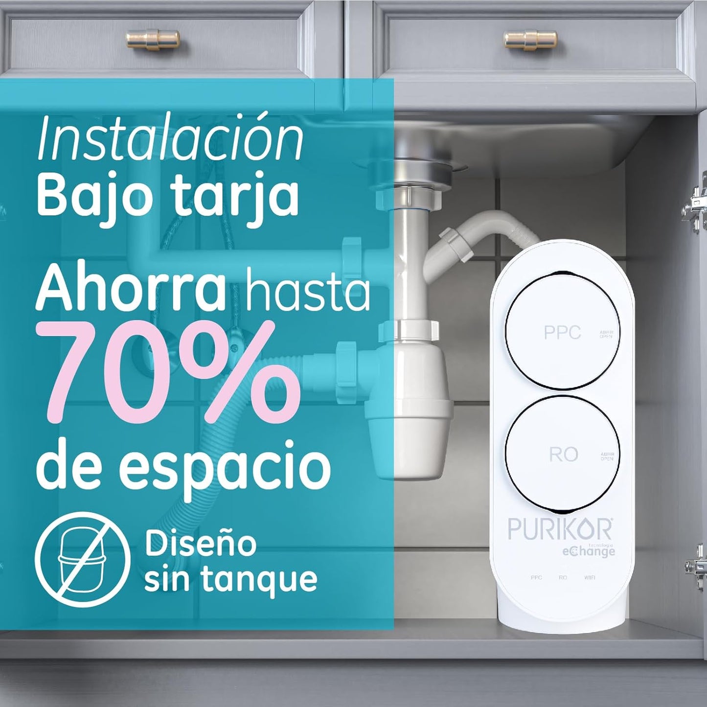 eChange PURIKOR - 3 etapas / 800 gpd  (PK-EASY-800US)