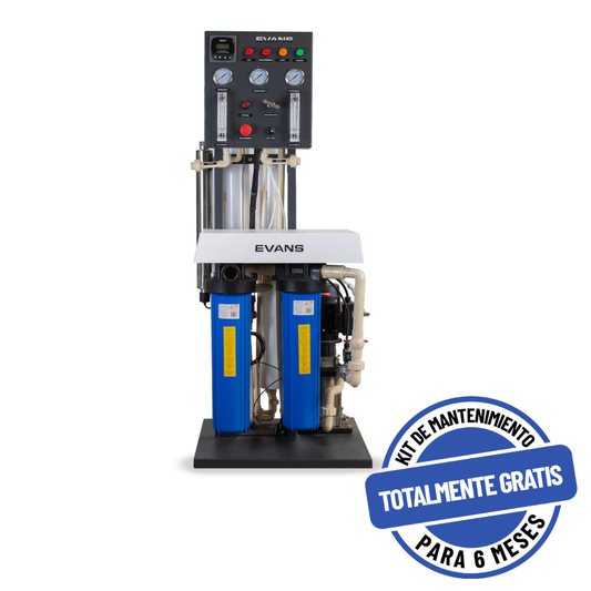 Purificador EVANS Industrial 4 Etapas con Ósmosis Inversa, UV y 3600 GPD (RO-3600G)