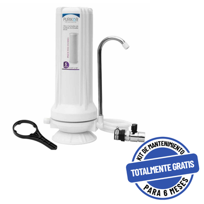 Purificador PURIKOR 1 Etapa con Filtración Básica POU, 5 Micras (PKF-1/T)