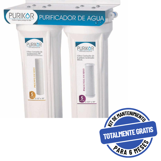 Purificador PURIKOR 2 Etapas con Filtración Básica POU (PKF-2)