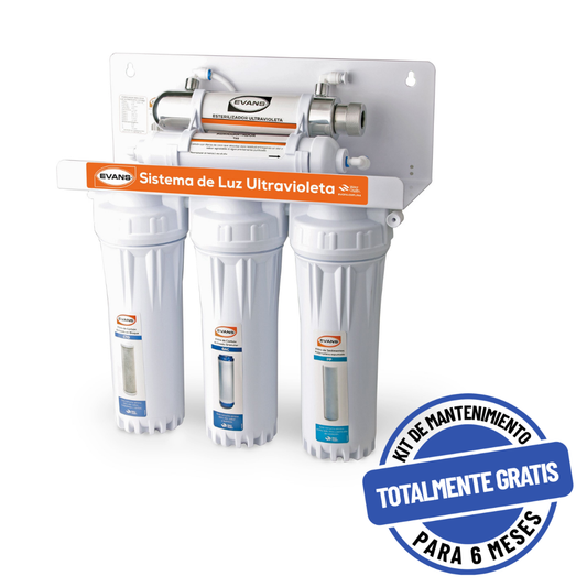 Purificador De Agua EVANS (WP-1) Con luz UV, 5 Etapas