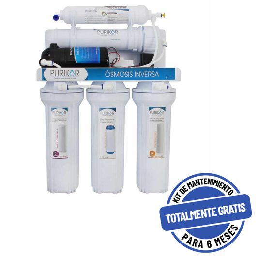 Purificador PURIKOR 5 Etapas con Ósmosis Inversa, 100 GPD (PKRO100-5P)