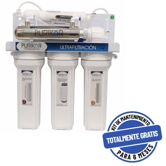 Purificador PURIKOR 6 Etapas con Ultrafiltración POU, luz UV (PKUF-6UV)
