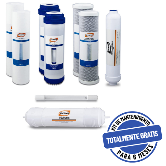 Kit De Consumibles Para Purificador De Agua WP-3, Evans (KIT-WP-3) - 12 Meses