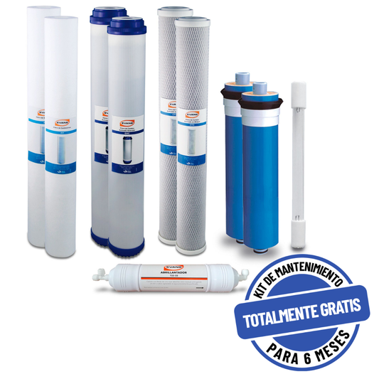 Kit de Mantenimiento para Purificador RO-400G-D02, EVANS (KIT-RO-400G-D02) - 12 Meses