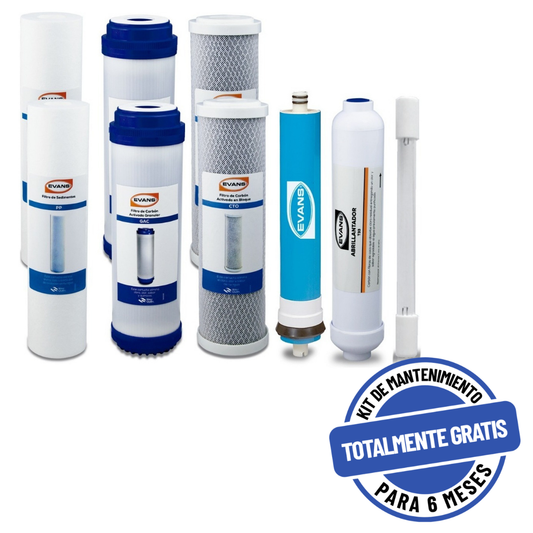 Kit De Consumibles Para Purificador - EVANS (KIT-RO-100G-A03) - 12 Meses