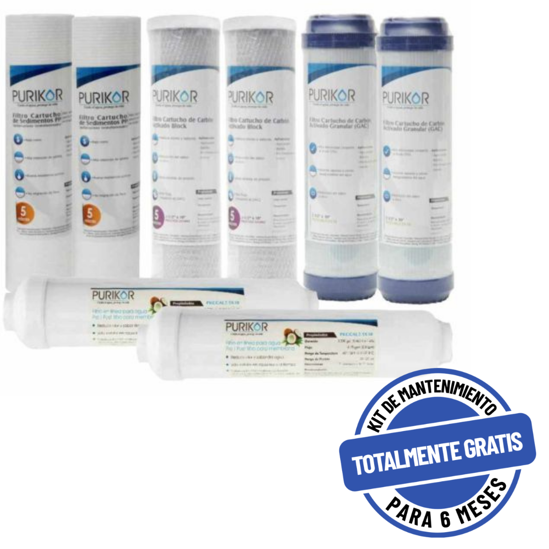 Kit PURIKOR Ósmosis Inversa - Mantenimiento 12M (KIT12-ROUF)