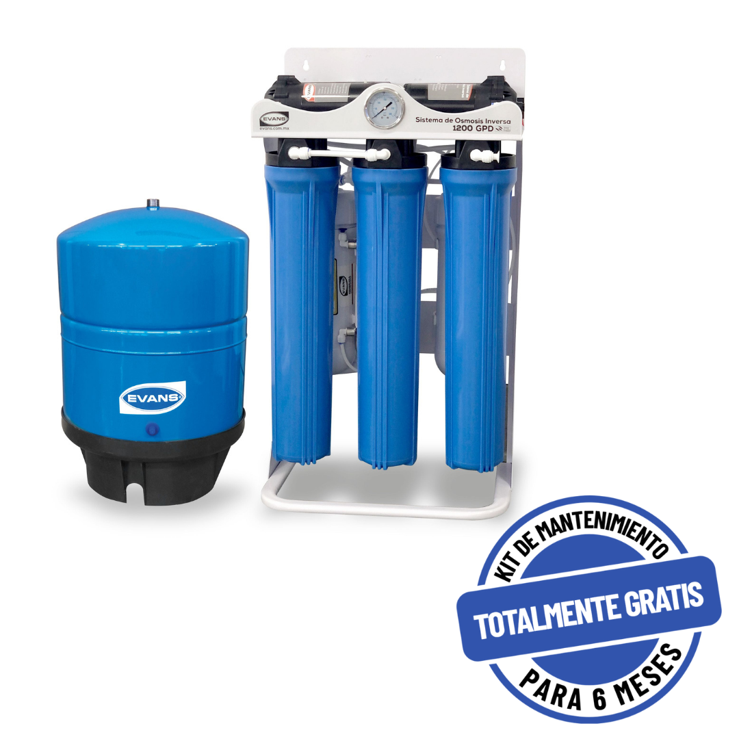 Purificador EVANS con Ósmosis Inversa, 1200 GAL, 6 Etapas (RO-1200G-D02)