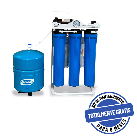 Purificador De Agua Con Ósmosis Inversa 200 GALONES - EVANS (RO-200G-D02)