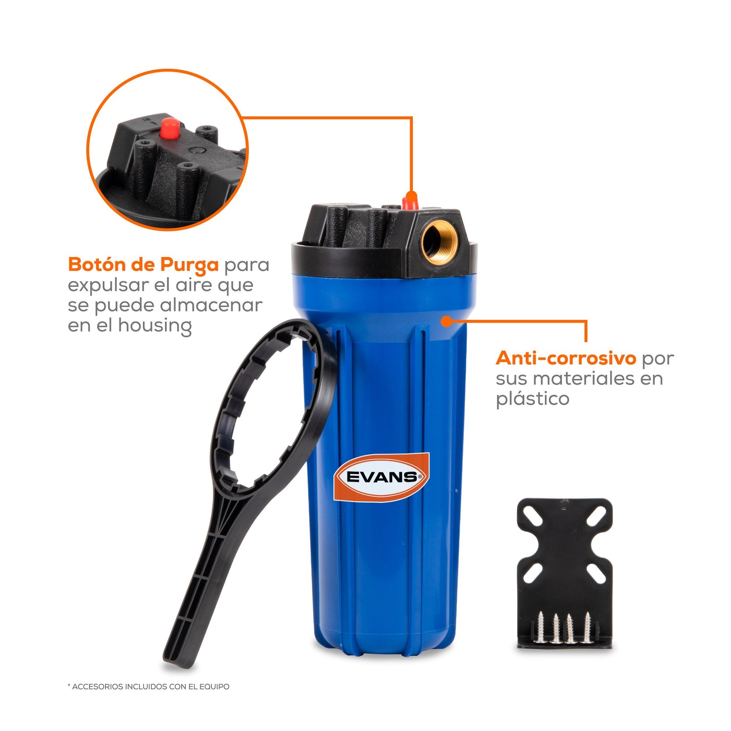 Portacartucho Big Blue (BLUE121-10BR) - EVANS
