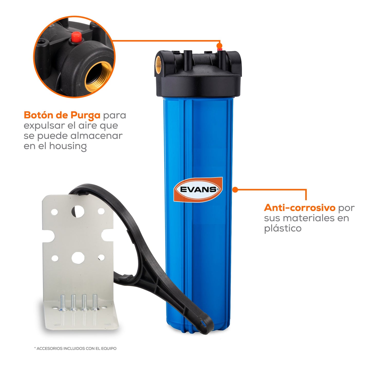 Portacartucho Big Blue (BLUE124-20BR) - EVANS