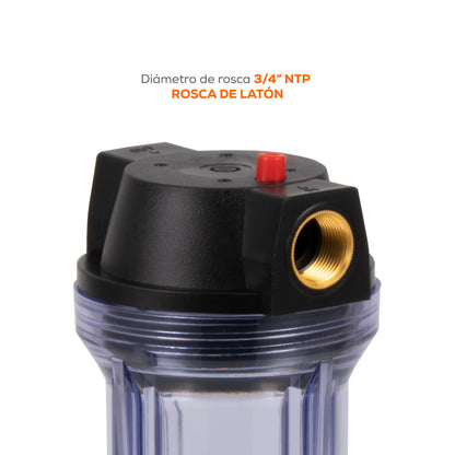 Porta filtro transparente (TRANSP122-10N) - EVANS