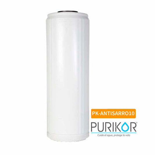 Cartucho Antisarro Marca Purikor, 4.5 X 20 2.5L, Flujo Nominal 10 gpm PK-ANTISARRO10