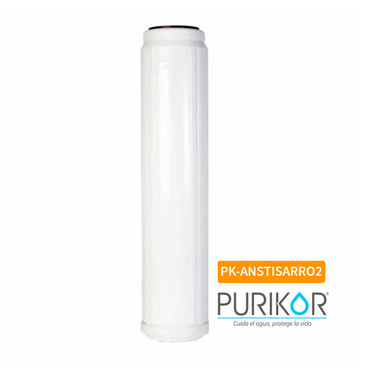 Cartucho Antisarro Marca Purikor, 2.5 X 20 0.5L, Flujo Nominal 2 gpm PK-ANTISARRO2