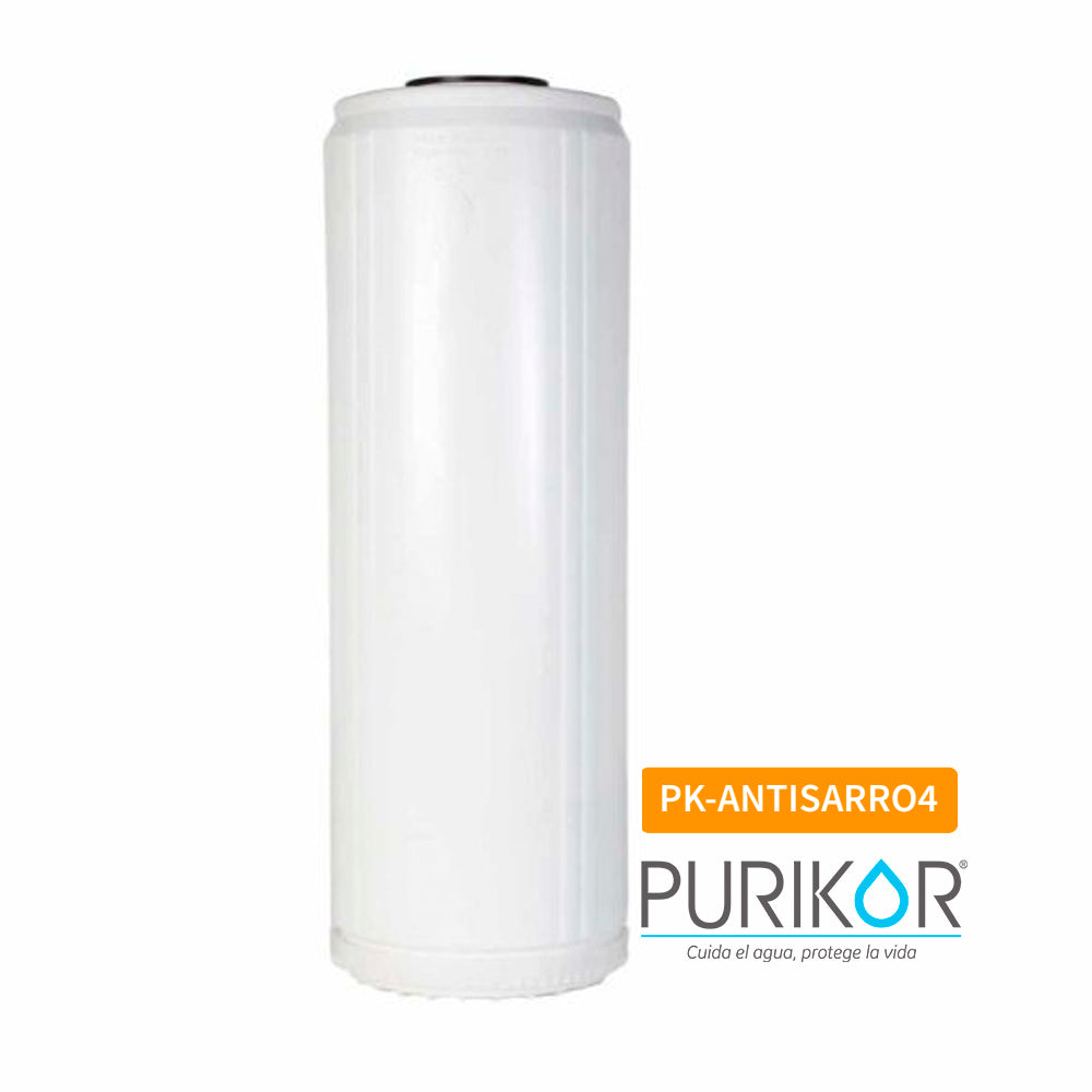 Cartucho Antisarro Marca Purikor, 4.5 X 20 1L, Flujo Nominal 4 gpm PK-ANTISARRO4