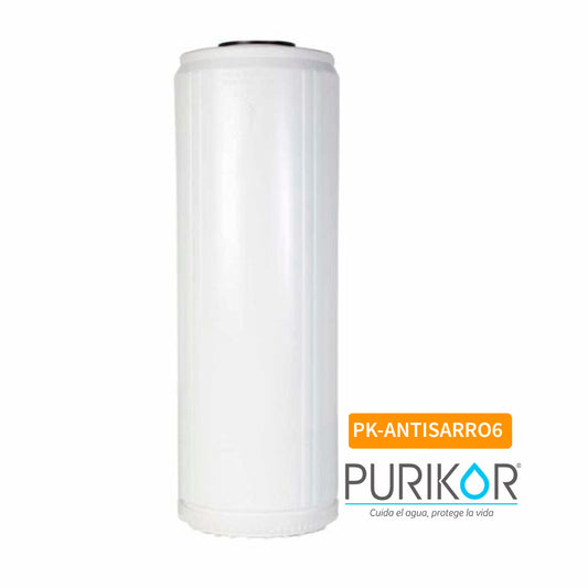 Cartucho Antisarro Marca Purikor, 4.5 X 20 1.5L, Flujo Nominal 6 gpm PK-ANTISARRO6
