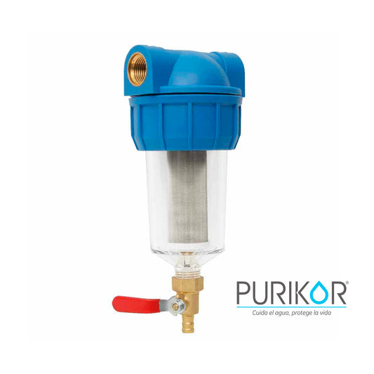 Portafiltro con Cartucho de Malla Metálico Purikor PKPFMALLA5X.5