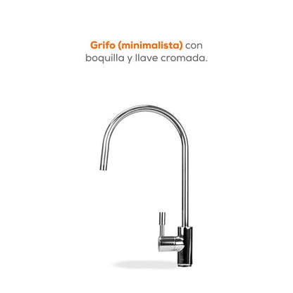 Grifo Minimalista de Acero Inoxidable para Purificadores EVANS (GF-06)