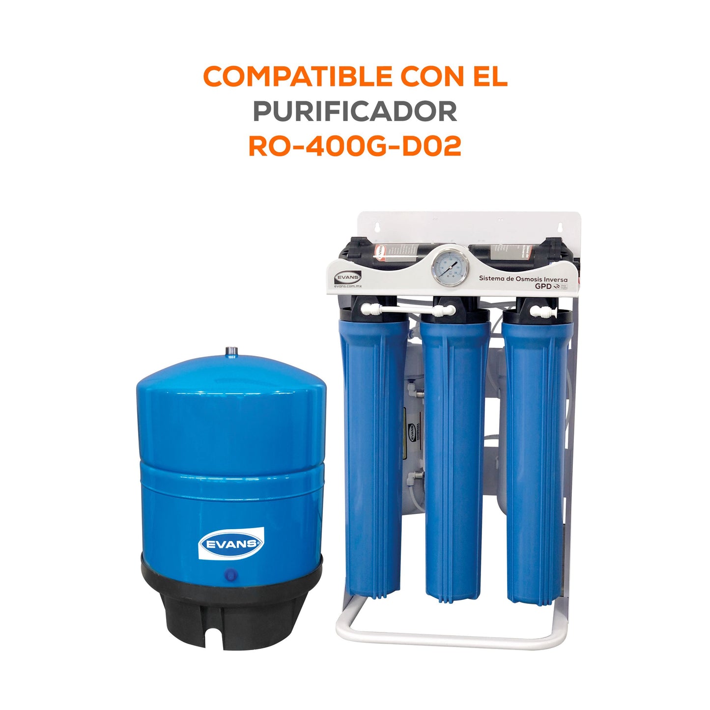Kit de Mantenimiento para Purificador RO-400G-D02, EVANS (KIT-RO-400G-D02) - 12 Meses
