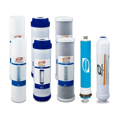Kit de Mantenimiento para Purificador RO-50G-C01, EVANS (KIT-RO-50G-C01) - 12 Meses