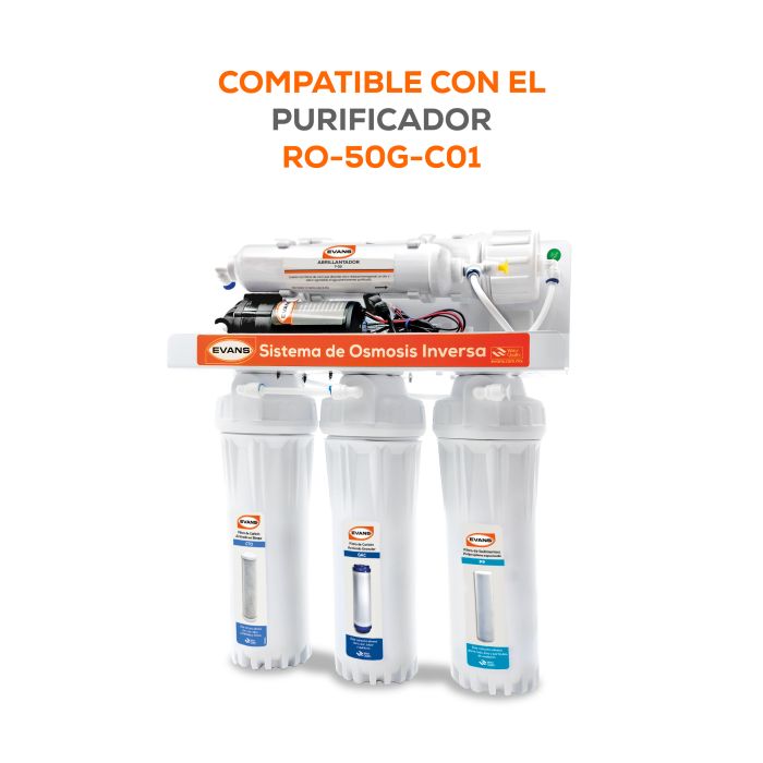 Kit de Mantenimiento para Purificador RO-50G-C01, EVANS (KIT-RO-50G-C01) - 12 Meses