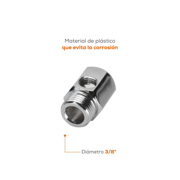 Adaptador de Latón Cromado 3/8" con Salida 1/4" EVANS (MF-02S)