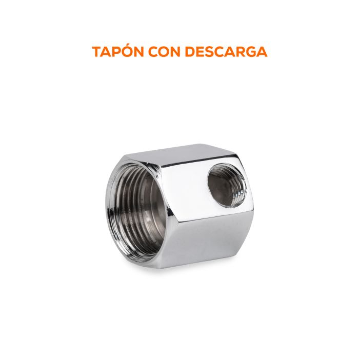 Tapón de Latón Cromado 3/4" con Salida 1/4"  (MF-03) EVANS