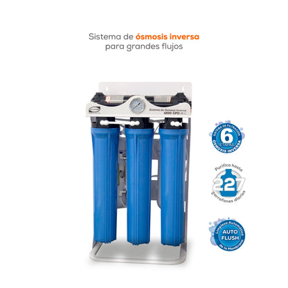 Purificador EVANS con Ósmosis Inversa, 1200 GAL, 6 Etapas (RO-1200G-D02)