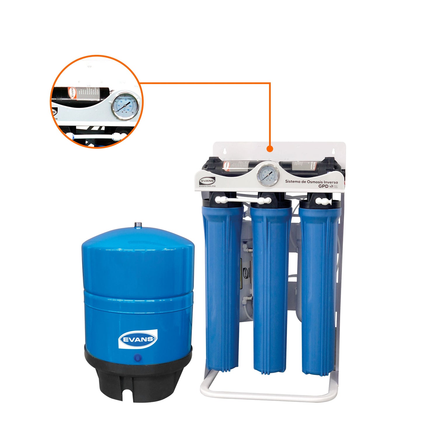 Purificador De Agua Con Ósmosis inversa 400 GALONES - EVANS (RO-400G-D02)