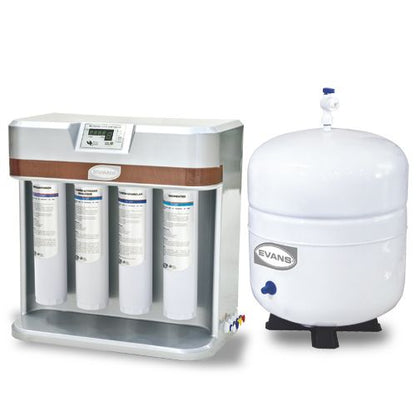 Purificador EVANS Deluxe, 5 Etapas con Ósmosis Inversa y Tanque (RO-50G-FFA)