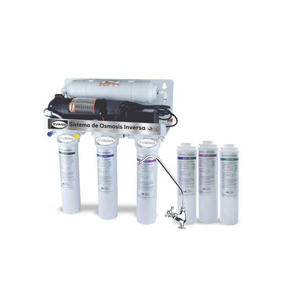 Purificador EVANS 5 Etapas con Ósmosis Inversa (RO-50G-FFB-PACK)