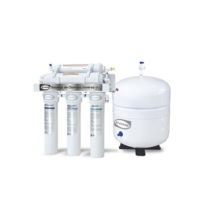 Purificador EVANS con Osmosis Inversa, 5 Etapas, Sin bomba (RO-50G-FFC)