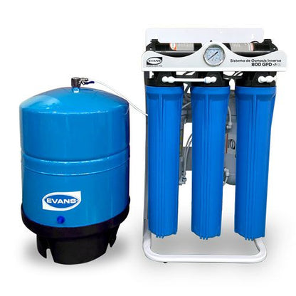 Purificador EVANS 6 Etapas con Ósmosis Inversa, 800 GPD (RO-800G-D02)
