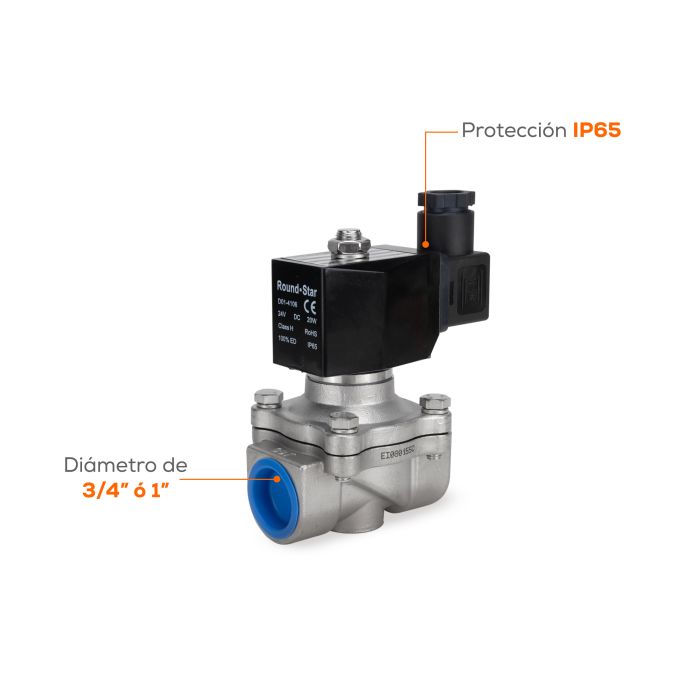Válvula Solenoide de Acero Inoxidable 3/4" (SPF-23-3/4) EVANS