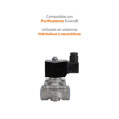 Válvula Solenoide de Acero Inoxidable 3/4" (SPF-23-3/4) EVANS