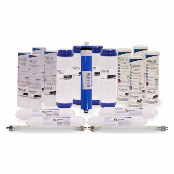 Kit PURIKOR Ósmosis Inversa 100G + UV - Mantenimiento 24M (KIT24-RO100UV)