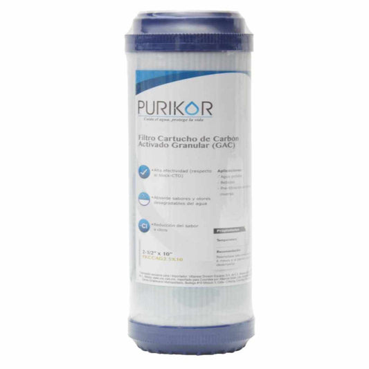Filtro Cartucho de Carbón Activado Granular 20" PURIKOR (PKCGAC4.5X20)