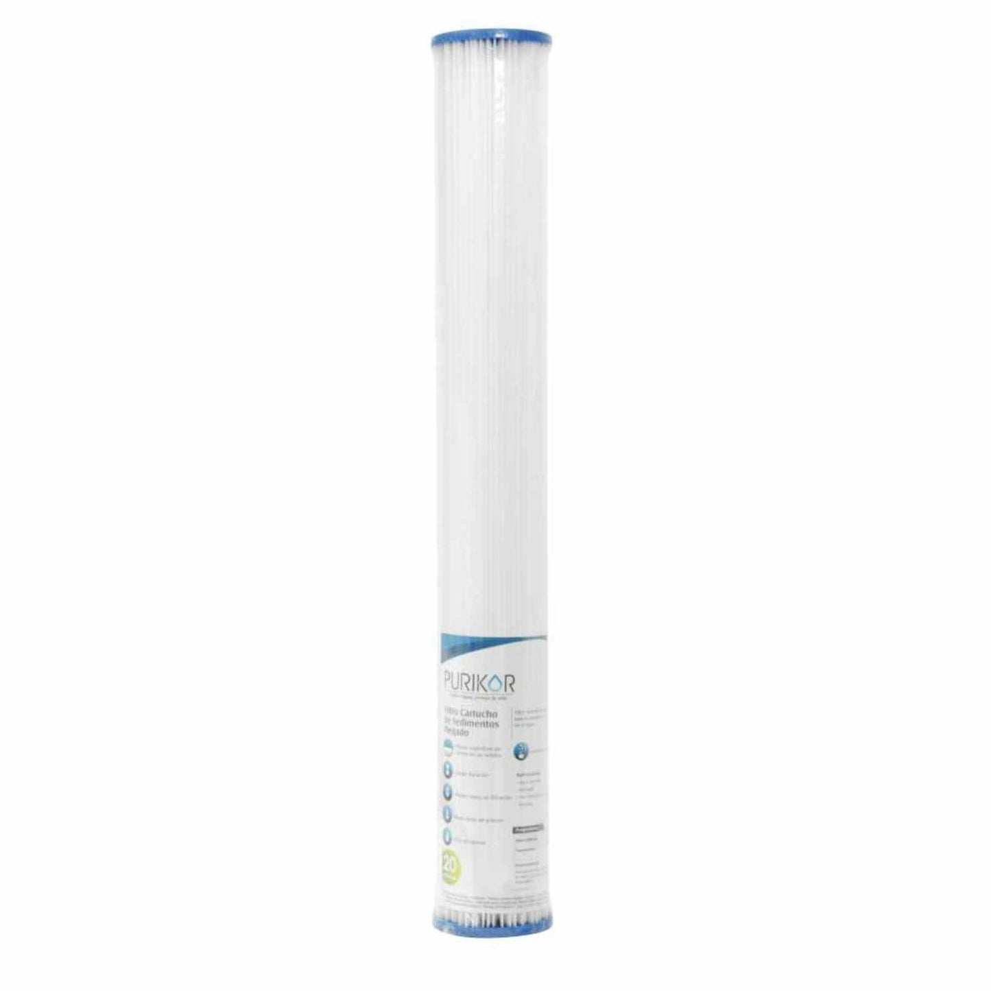 Filtro Cartucho Plegable para Sedimentos 20 Micras 20" PURIKOR (PKCPL2.5X20X20)