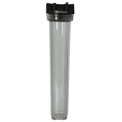 Portafiltros Transparente con Tapa Negra 3/4" para Cartucho 20" PURIKOR (PKPFT-20X0.75P)
