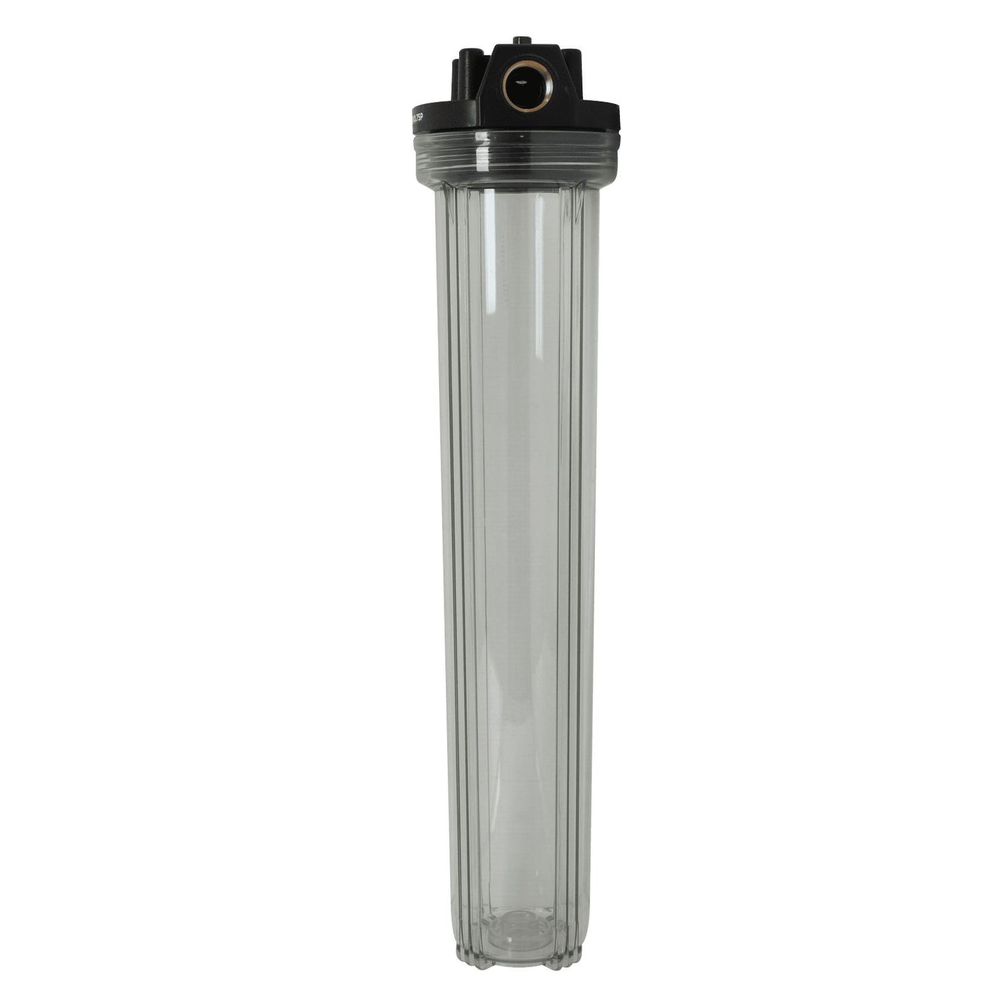 Portafiltros Transparente con Tapa Negra 3/4" para Cartucho 20" PURIKOR (PKPFT-20X0.75P)