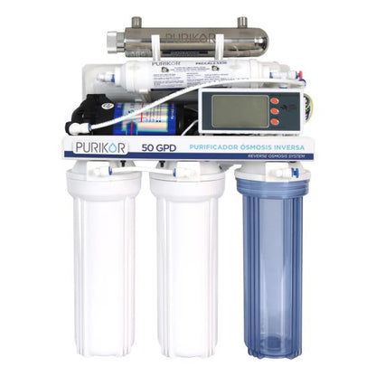 Purificador PURIKOR 6 Etapas con Ósmosis Inversa, UV y Alta Producción (PKRO50-6UVPM)